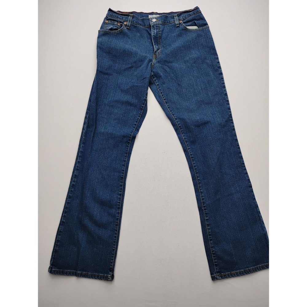 Levi's 550 Jeans Women 14 Long Blue Relaxed Bootcut Stretch Cowgirl